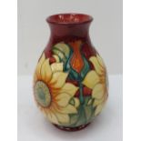 A large Moorcroft vase with Inca Sunflow