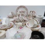 A Grafton part tea service AF, a Royal C