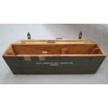 A Thompson MIAI wooden transit chest for