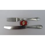 Buchenwald knife and fork and Hitler You