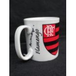 A mug belonging to Ronnie Biggs, decorated Flamengo, the Brazilian football team supported by