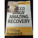 A London Evening Standard poster, very sarcastic, 'Freed Biggs' Amazing Recovery' (45cm x 64cm )