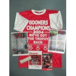 A collection of ephemera from Ronnie Biggs' visit to Arsenal football club at their invitation, to