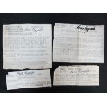 Contemporary Police express messages/telegrams bearing descriptions of the robbers etc, signed by