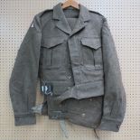 A WW2 British army battle dress with tro