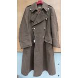 A WW2 British officer's trench coat; a/f