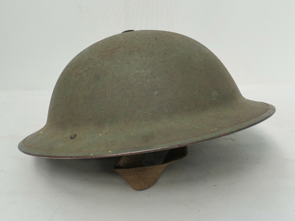 A WW2 British Army helmet.