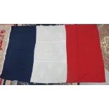 A very large French flag (bleu, blanc, r