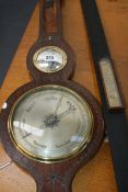 A REGENCY ROSEWOOD BANJO BAROMETER FOR RESTORATION