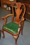 A GEO.I.STYLE MAHOGANY ARMCHAIR