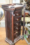 A 19TH.C.SMALL NEST OF SIX DRAWERS