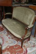 A FRENCH LOUIS XVI STYLE SALON SETTEE