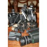 VARIOUS BINOCULARS AND SIGHTING DEVICES