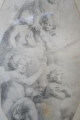 AN OLD MASTER STUDY OF ANGELS (LABEL ATTRIBUTES TO FRACESCO ALMANI) 1781