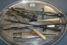 A QUANTITY OF EUROPEAN AND EASTERN STILETTO AND KNIVES