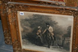 A PAIR OF GILT FRAMED PRINTS