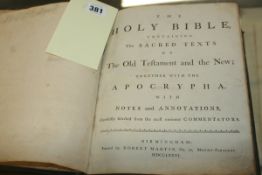 AN 18TH.C.HOLY BIBLE