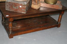 A BESPOKE OAK COFFEE TABLE