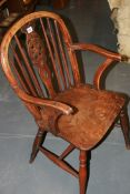 TEN 19TH.C.WHEELBACK WINDSOR CHAIRS