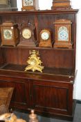 A 19TH.C.MAHOGANY BOOKCASE ON CABINET