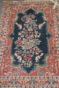 A PERSIAN SMALL TREE OF LIFE RUG 130 X 82CMS