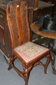 AN 18TH.C. DUTCH HIGH BACK SIDE CHAIR