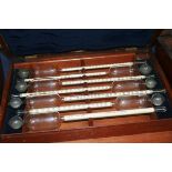 A SET OF SEVEN HYDROMETERS