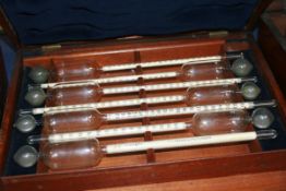 A SET OF SEVEN HYDROMETERS