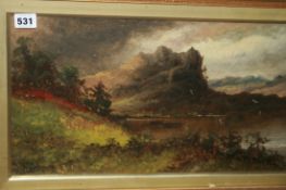 A PAIR OF EARLY 20TH.C.OIL ON CANVAS LOCH SCENES