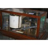 AN EARLY 20TH.C.OAK CASED RECORDING BAROGRAPH