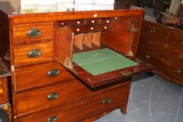 A REGENCY MAHOGANY SECRETAIRE CHEST