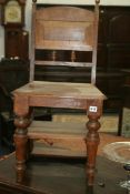 A VICTORIAN FOLD OVER LIBRARY CHAIR/STEPS