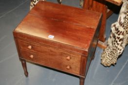 A REGENCY MAHOGANY SEWING BOX