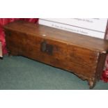 A LATE 19TH.C.ELM PLANK COFFER DATED 1686