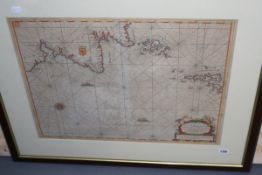 AN 18TH.C.HAND COLOURED MAP OF SCOTLAND, ORKNEY AND THE SHETLAND ISLANDS BY GRENVILLE COLLINS