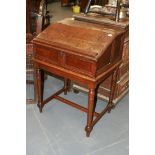 AN EARLY 18TH.C.OAK WRITING BOX ON LATER STAND