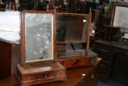 TWO EARLY 19TH.C.MAHOGANY SWING MIRRORS