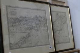 TWO MAPS OF ALGIERS AND MOROCCO. c.1830'S