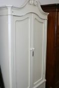 A PAINTED FRENCH STYLE WARDROBE