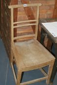 A PAIR OF COUNTRY MADE BEECH AND ELM SIDE CHAIRS