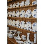 AN EXTENSIVE ROSENTHAL BLUE AND WHITE DINNER SERVICE