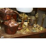 VARIOUS 19TH.C.BRASS AND COPPERWARES