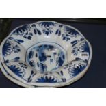 A PAIR OF DELFT BLUE AND WHITE BOWLS