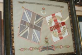 OXFORDSHIRE AND BUCKINGHAMSHIRE LIGHT INFANTRY EMBROIDERED COLOURS