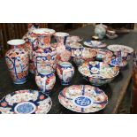 A LARGE GROUP OF 19TH.C.AND LATER JAPANESE IMARI WARES