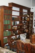 A LARGE LATE VICTORIAN MAHOGANY LIBRARY BOOKCASE