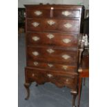 AN 18TH.C.OAK CHEST ON STAND