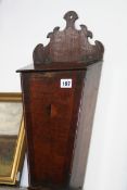 AN 18TH.C.OAK CANDLE BOX