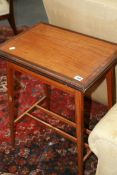AN EDWARDIAN MAHOGANY AND INLAID PATIENCE TABLE