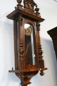 A VICTORIAN VIENNA STYLE STRIKING WALL CLOCK